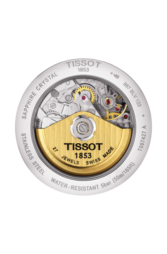 Tissot Tissot Bridgeport Automatic Valjoux T097.427.11.033.00, t-classic швейцария мужские часы на браслете нержавеющая сталь боковой вид