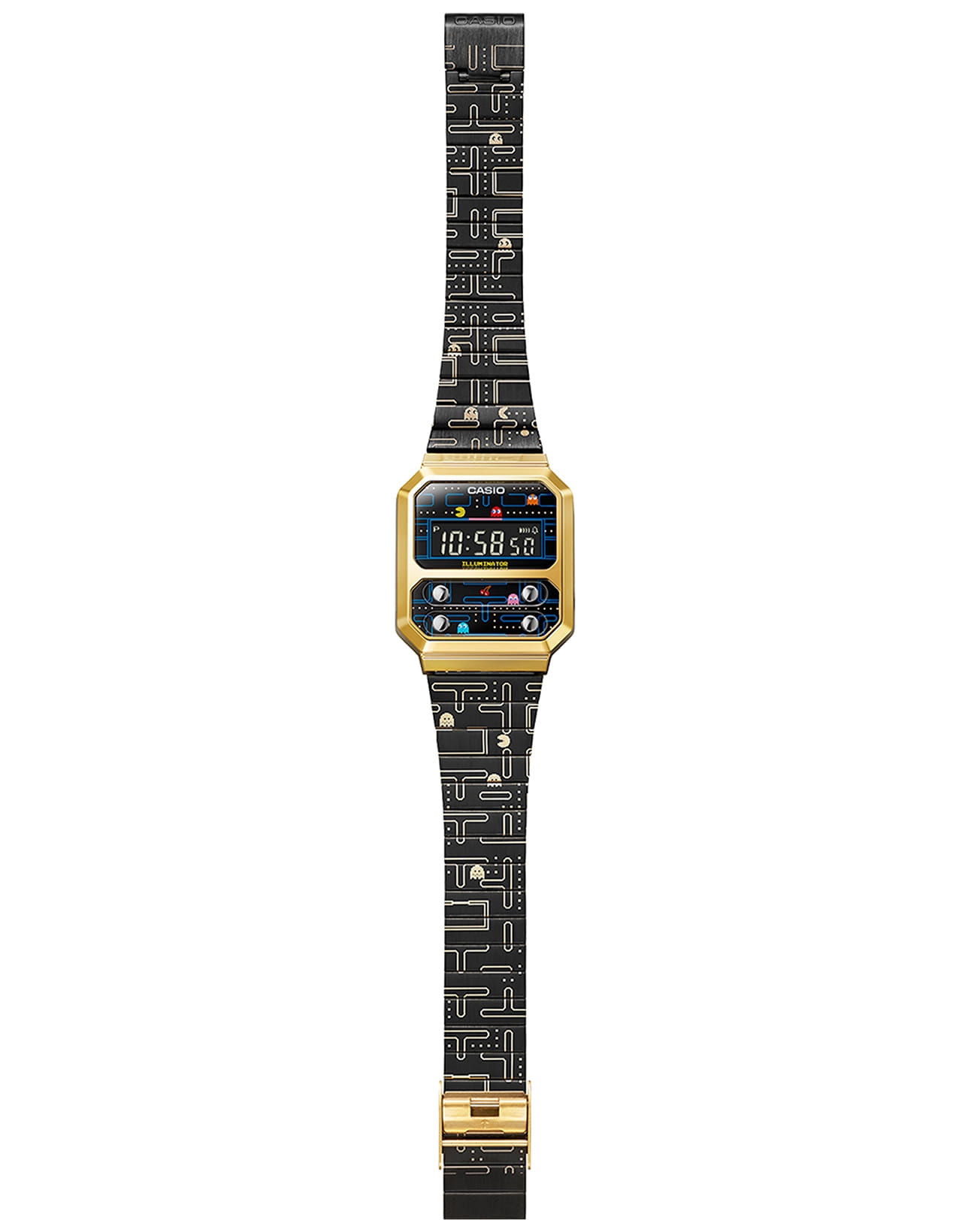 Casio Casio Vintage Pac Man Limited Edition A100WEPC-1B лимитированной серии - задняя крышка пластик корпуса, япония часы