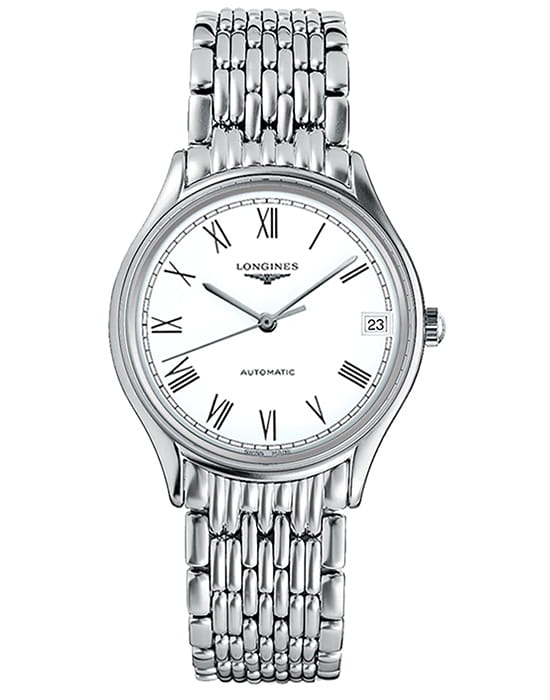 Longines Longines Lyre L4.361.4.11.6  L43614116 механические женские часы белый циферблат, браслет нержавеющая сталь — вид спереди