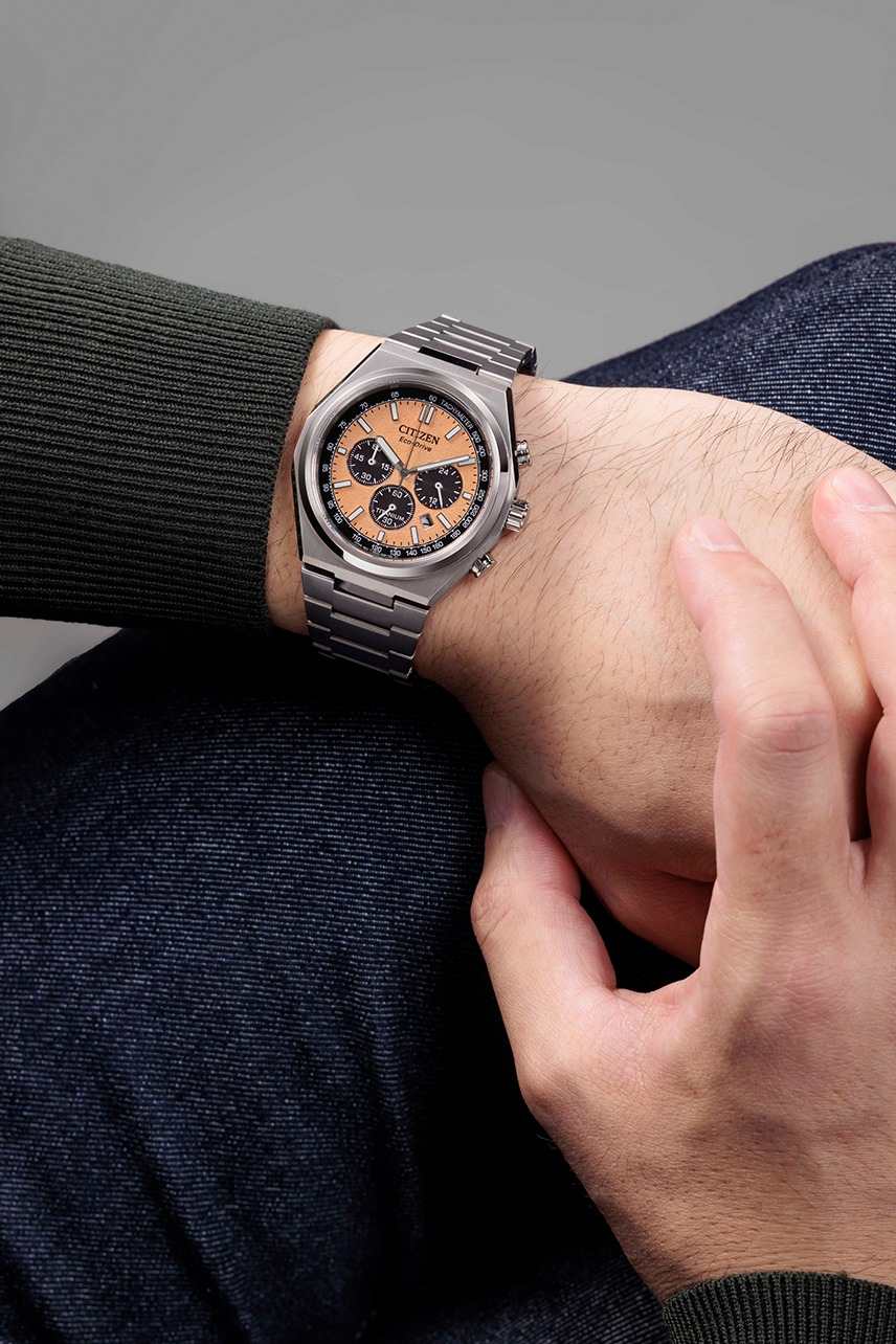 Citizen Citizen Eco-Drive CA4610-85Z мужские часы оранжевый циферблат на запястье