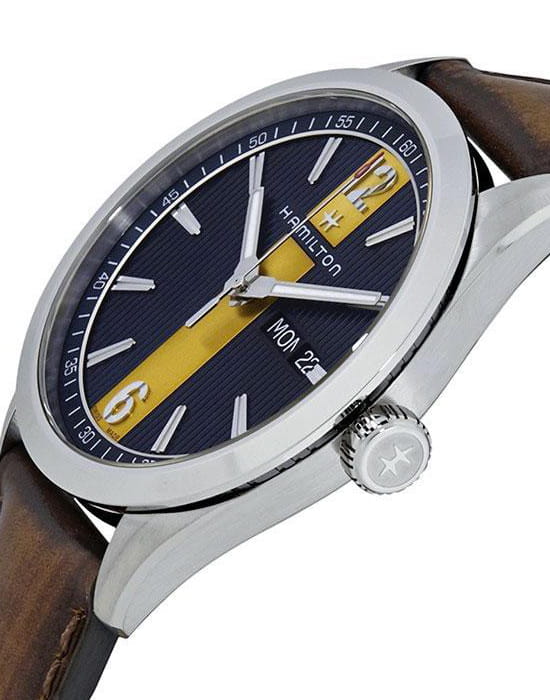 Hamilton Hamilton Broadway Day Date Quartz H43311541, broadway швейцария мужские часы на браслете кожаный боковой вид