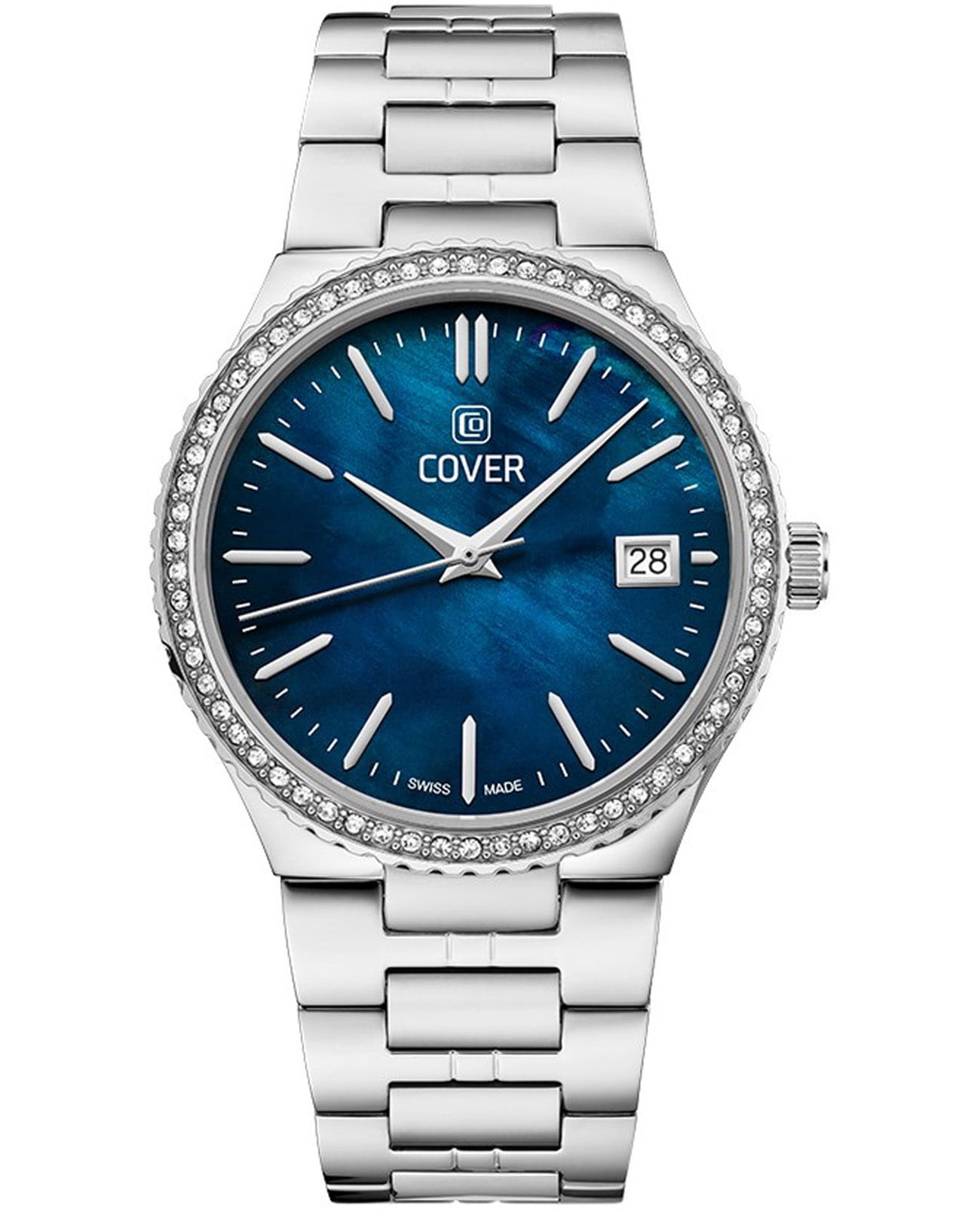 Cover Cover Jumeira CO218.02  CO218.02 кварцевые женские часы синий циферблат, браслет нержавеющая сталь — вид спереди
