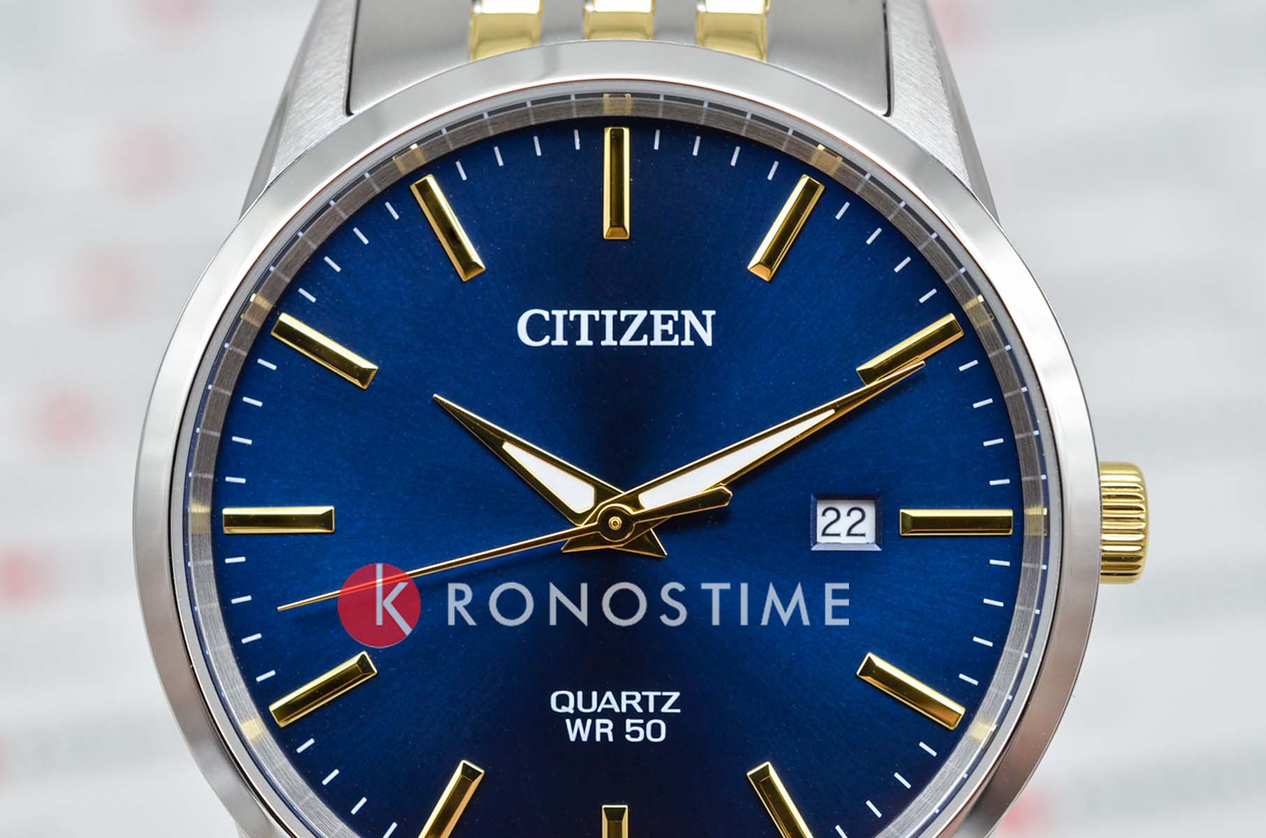 Citizen Citizen Classic BI5006-81L,  япония мужские часы на браслете нержавеющая сталь с ip-покрытием боковой вид