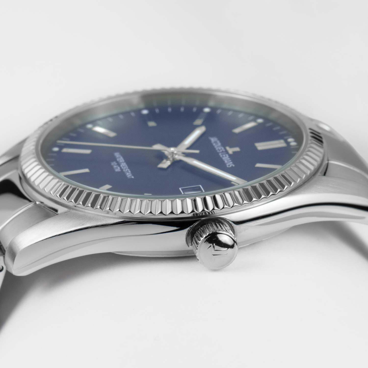 Jacques Lemans Jacques Lemans Derby 50-4C,  derby австрия женские часы на браслете нержавеющая сталь боковой вид