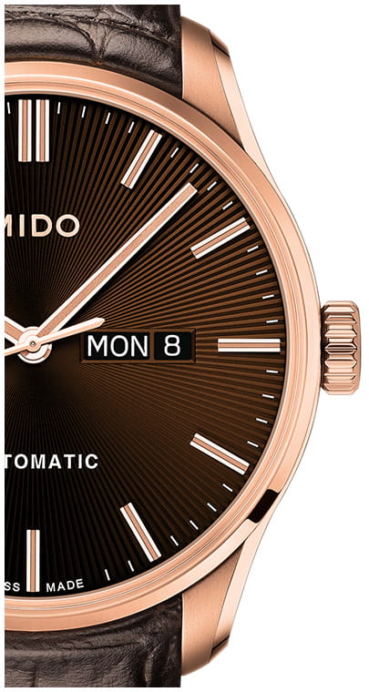 Mido Mido Belluna Sunray M024.630.36.291.00, belluna швейцария мужские часы на браслете кожаный боковой вид