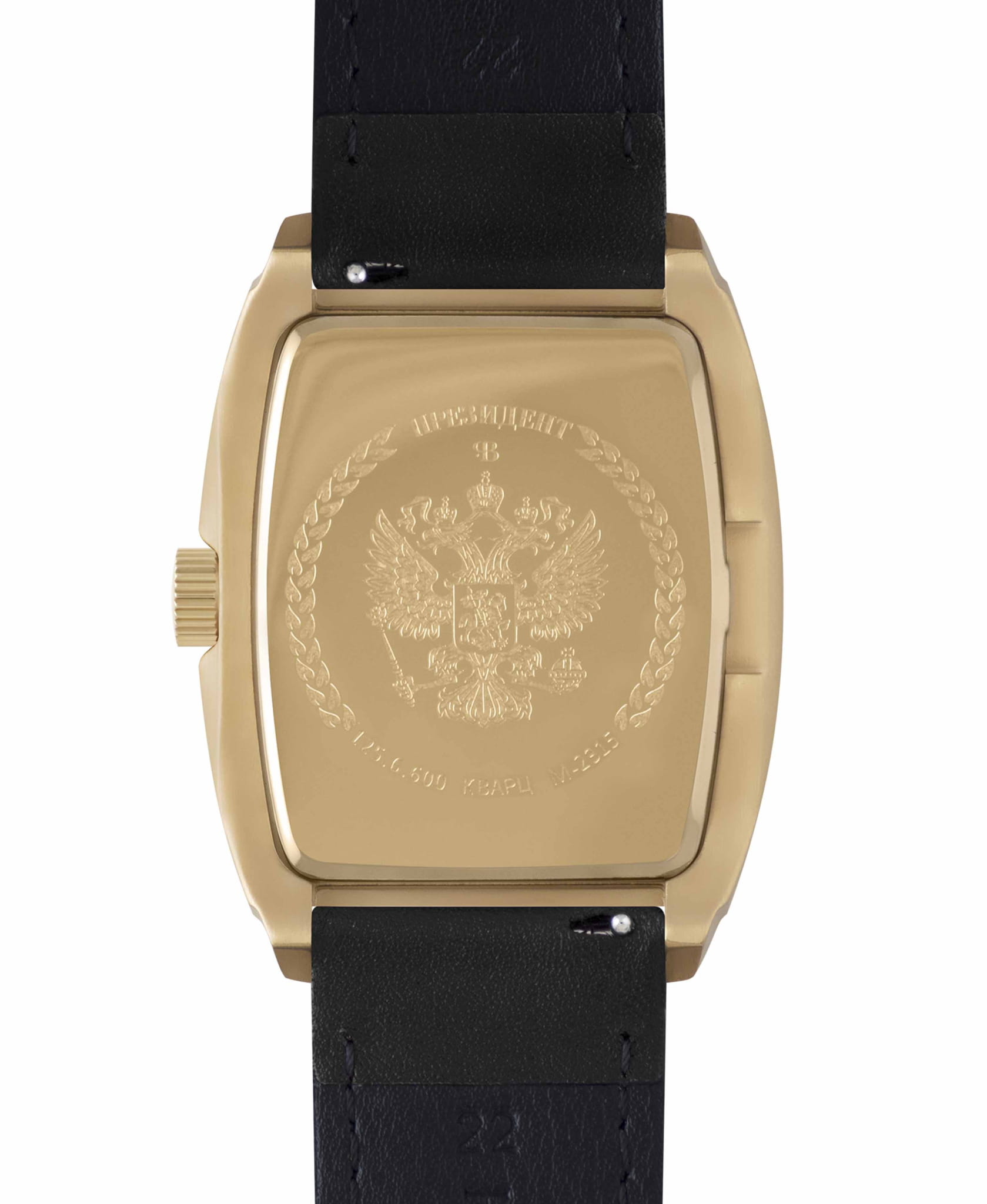 Президент Президент 1256600,  россия мужские часы на браслете кожаный боковой вид
