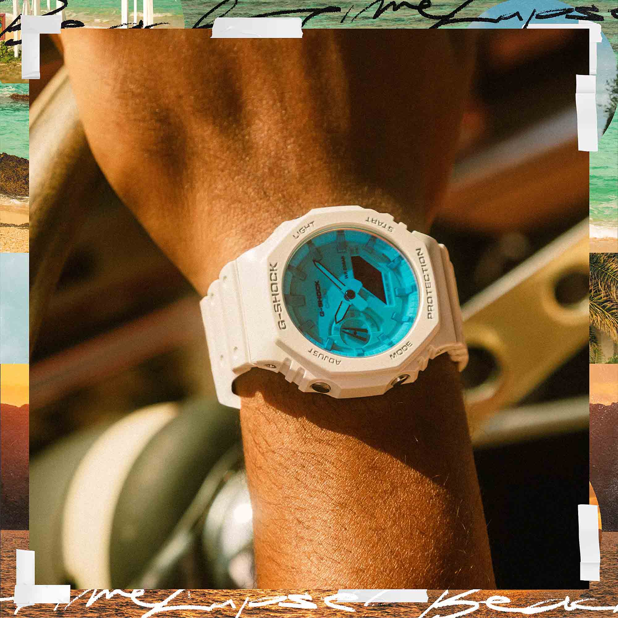 Casio Casio G-Shock GA-2100TL-7ADR (GA-2100TL-7A) GA-2100, наручные мужские часы фото под углом