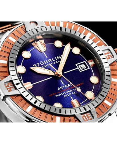 Stuhrling Stuhrling Aquadiver 1005.04  - задняя крышка металл сталь корпуса, сша часы