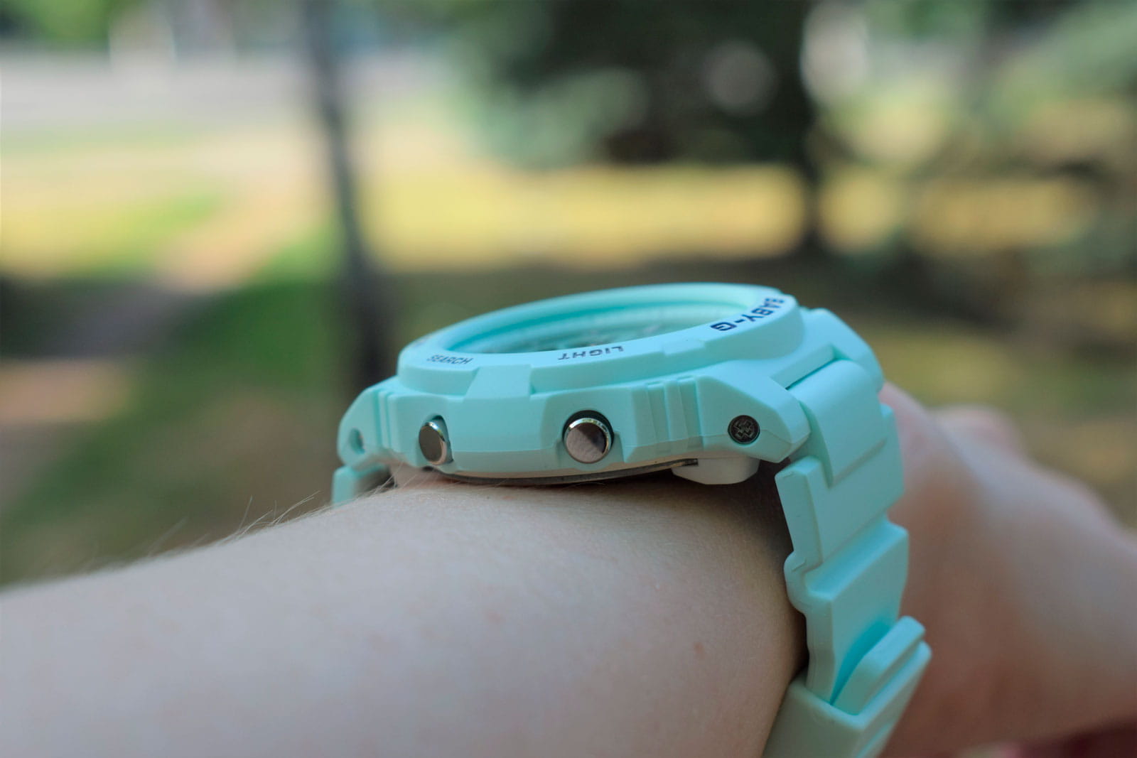 Casio Casio Baby-G G-Lide BAX-100-3A, baby-g япония женские часы на браслете пластик боковой вид