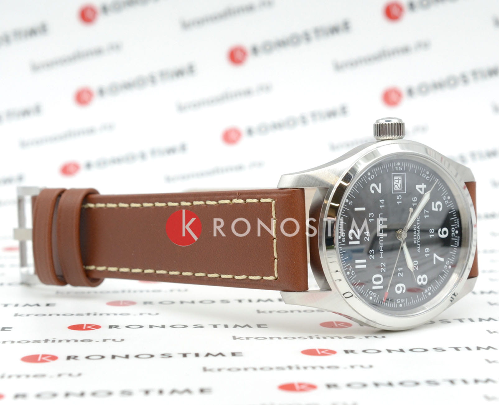 Hamilton Hamilton Khaki Field Auto H70455533 мужские часы черный циферблат на запястье