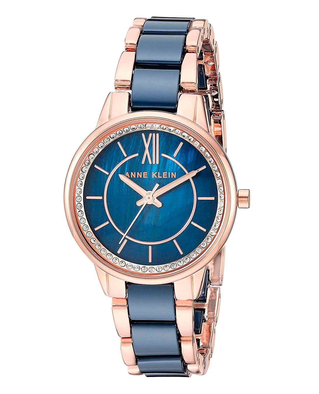 Anne Klein Anne Klein Ceramics  3344NVRG , наручные женские часы фото под углом