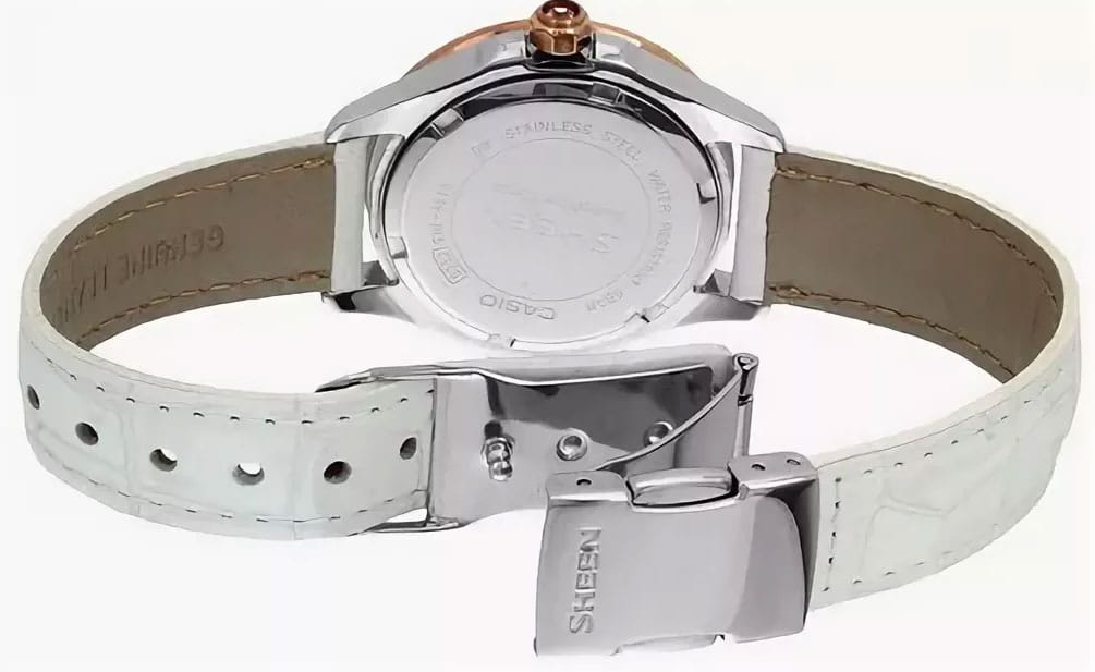 Casio Casio Sheen SHE-4510GL-9AUDR, sheen япония женские часы на браслете кожаный боковой вид