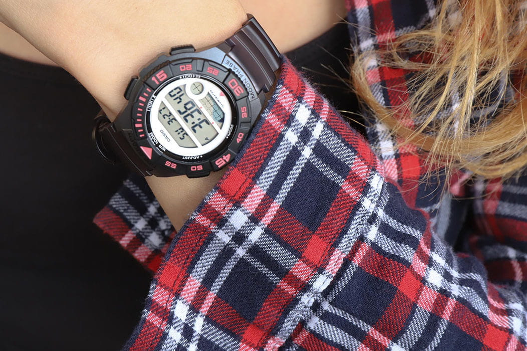 Casio Casio Collection LWS-1100H-8A кварцевые женские часы часы крупный план серый циферблата