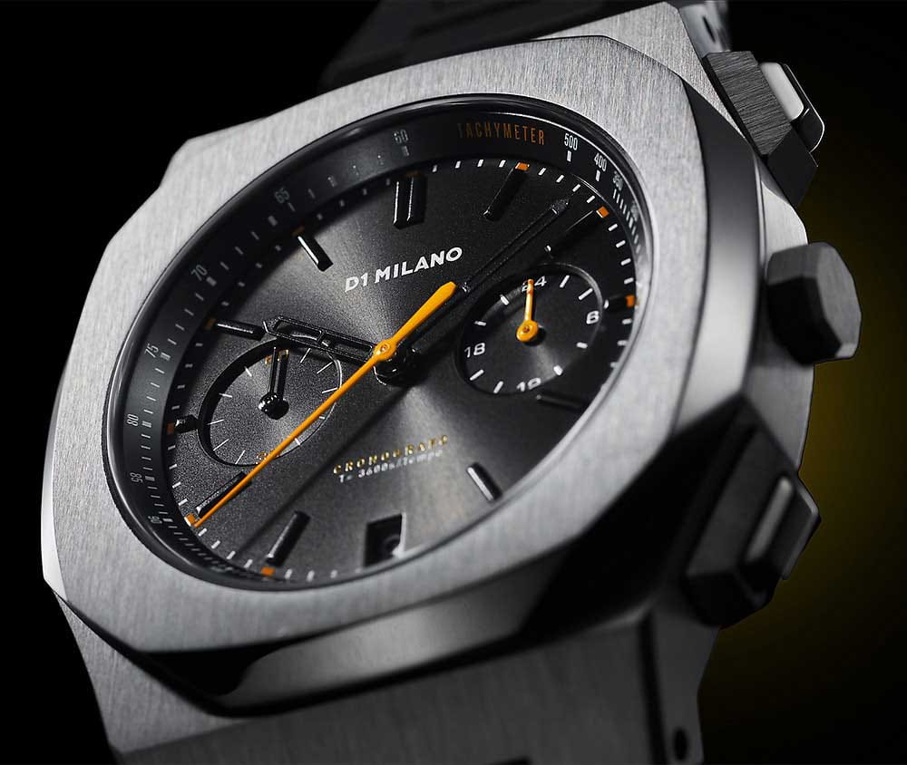 D1 Milano D1 Milano Cronografo CHBJ11 мужские часы черный циферблат на запястье