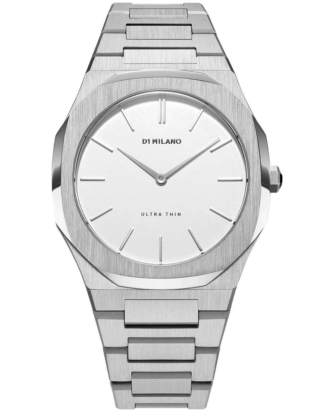 D1 Milano D1 Milano Ultra Thin UTBL01  UTBL01 кварцевые женские часы белый циферблат, браслет нержавеющая сталь — вид спереди