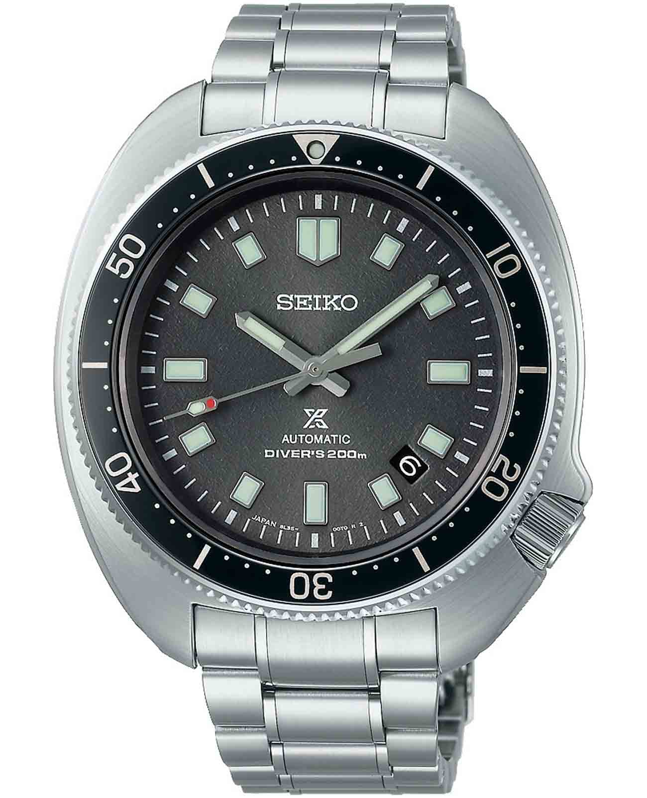 Seiko Seiko Prospex SLA051J1  SLA051J1 механические мужские часы серый циферблат, браслет нержавеющая сталь — вид спереди