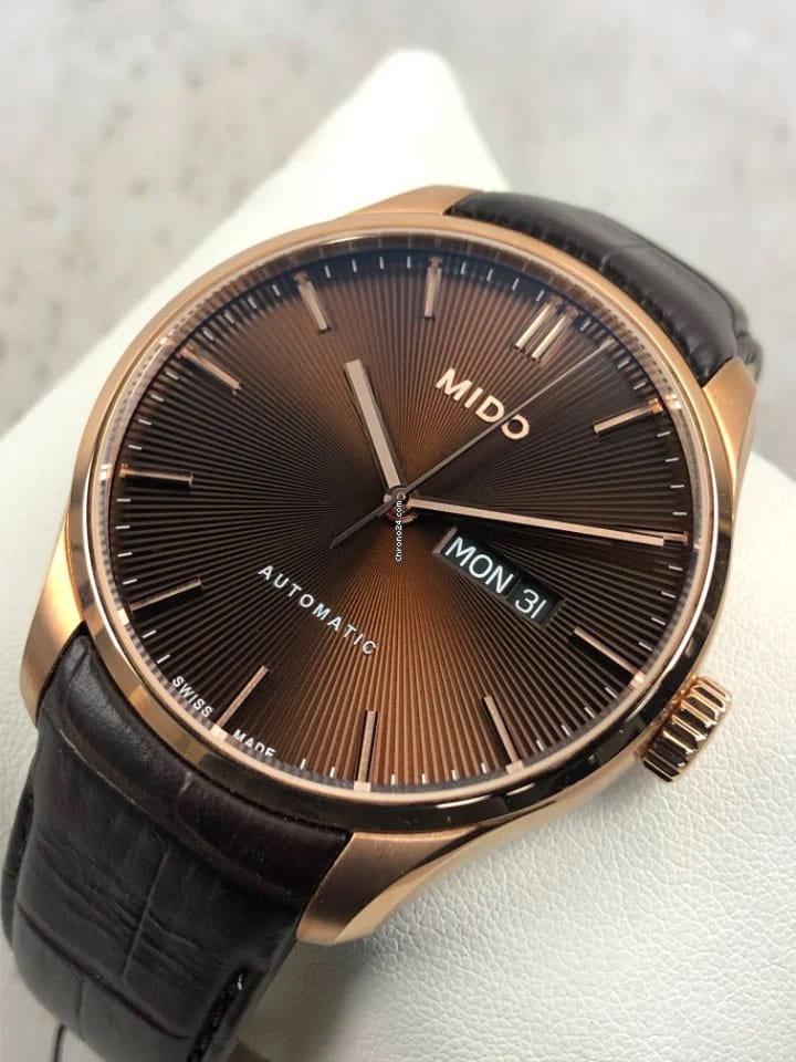 Оригинальные часы Mido Mido Belluna Sunray M024.630.36.291.00 механические калибр механизма mido calibre 80 (на базе eta c07.621) общий вид