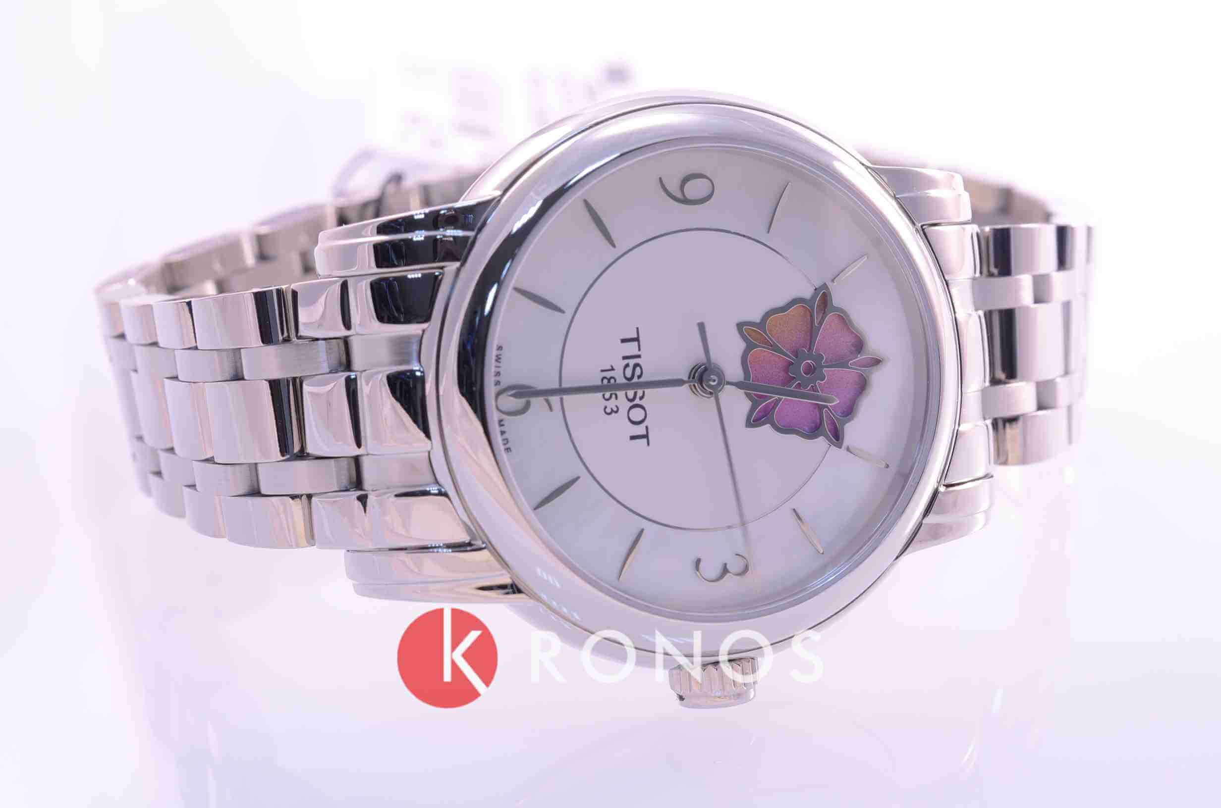 Tissot Tissot Lady Heart Flower Powermatic 80 T050.207.11.117.05 женские часы белый циферблат на запястье