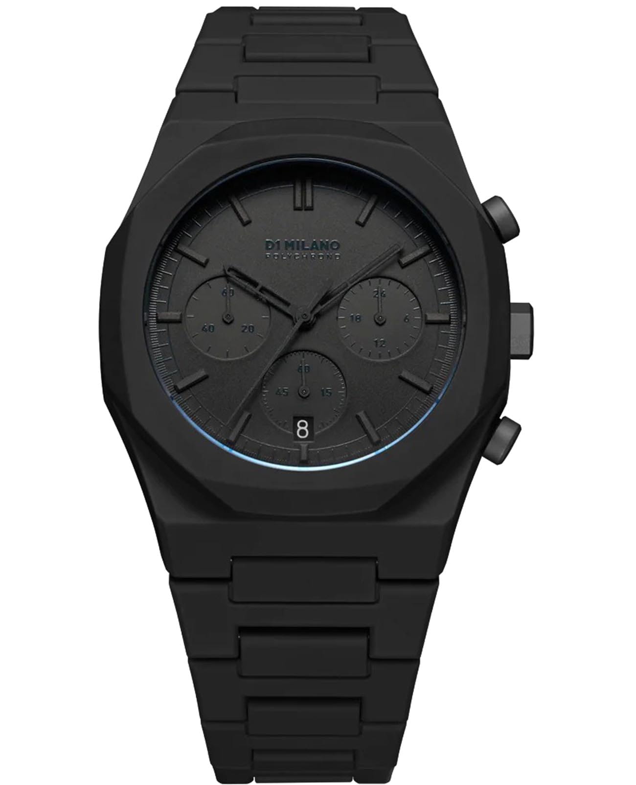 D1 Milano D1 Milano Polychrono PHBJSH  PHBJSH кварцевые мужские часы черный циферблат, браслет пластик — вид спереди