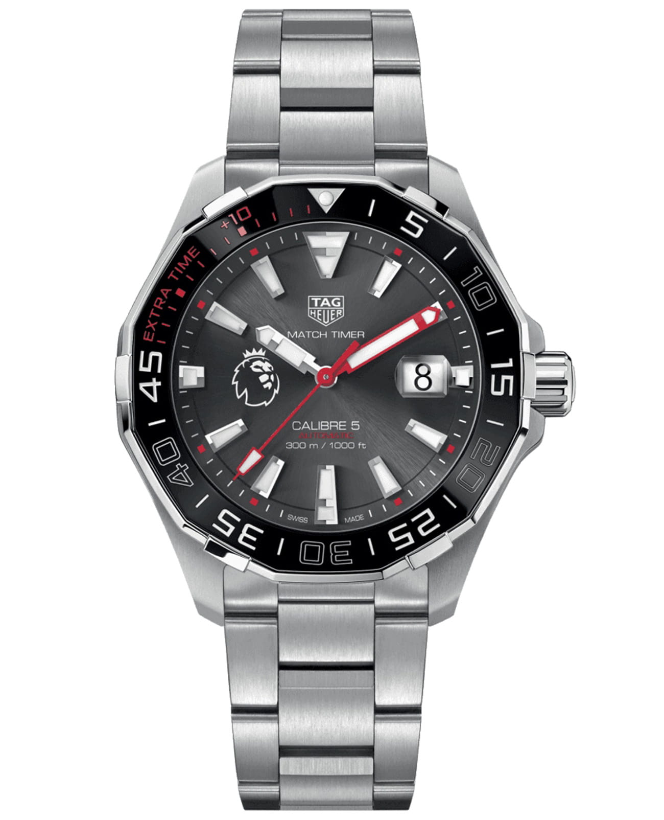 TAG Heuer TAG Heuer Aquaracer WAY201D.BA0927  WAY201D.BA0927 механические мужские часы черный циферблат, браслет нержавеющая сталь — вид спереди