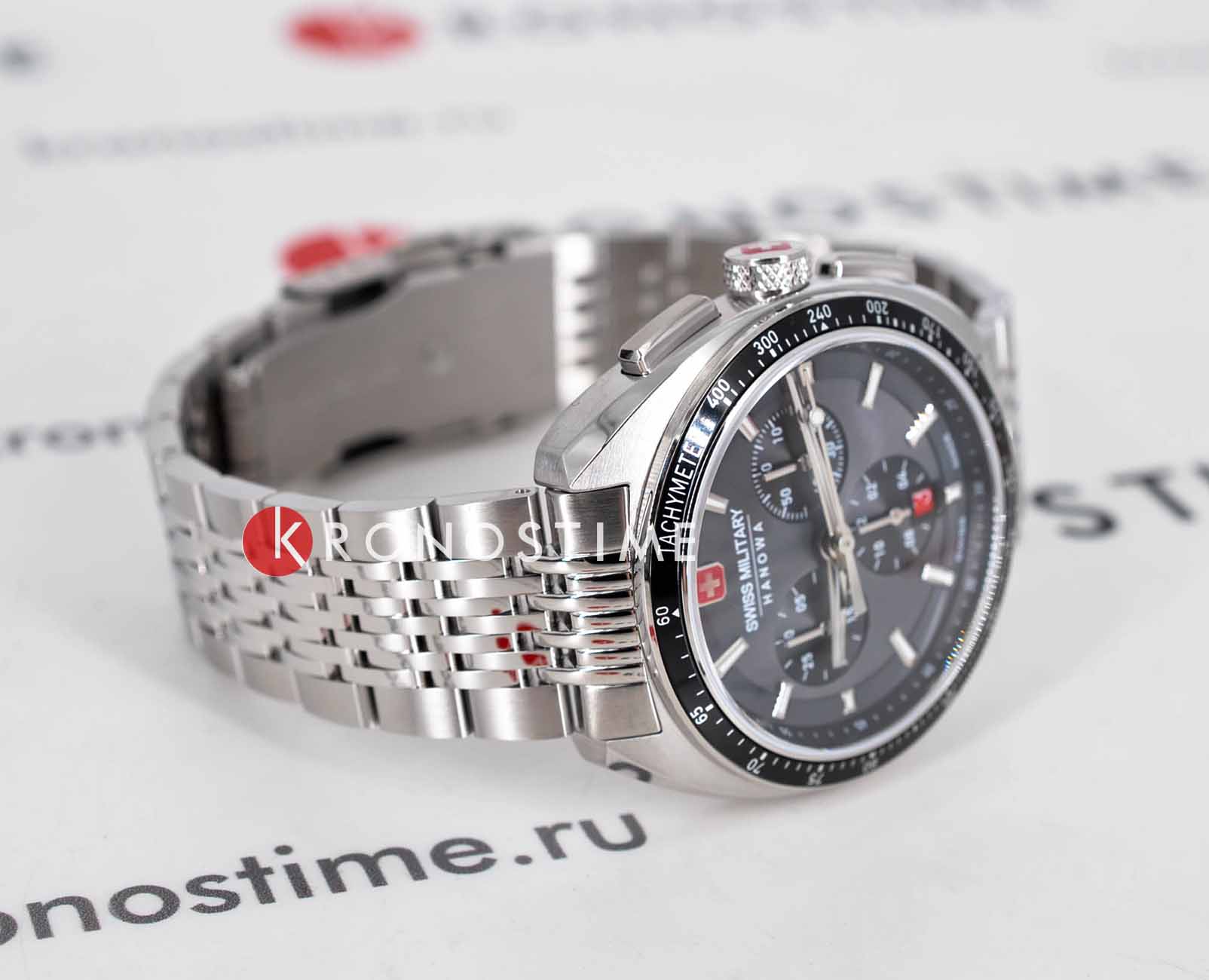 Swiss Military Hanowa Swiss Military Hanowa SMWGI0003302,  швейцария мужские часы на браслете нержавеющая сталь боковой вид