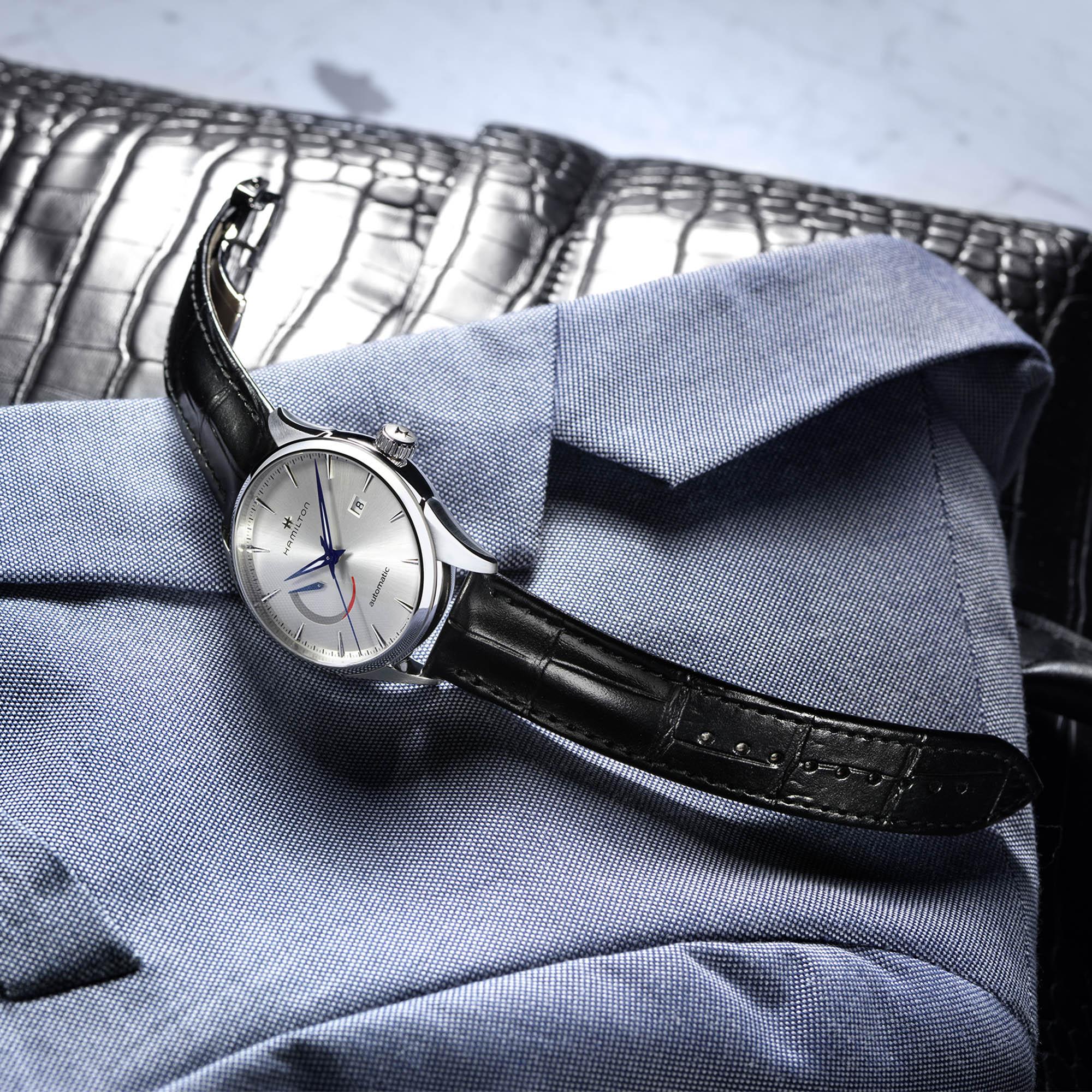 Hamilton Hamilton Jazzmaster Power Reserve Auto H32635781 , наручные мужские часы фото под углом