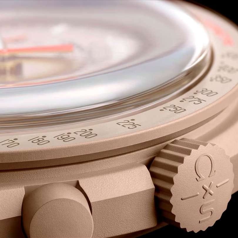 Swatch Swatch x Omega Bioceramic Moonswatch Mission to Jupiter SO33C100 мужские часы бежевый циферблат на запястье