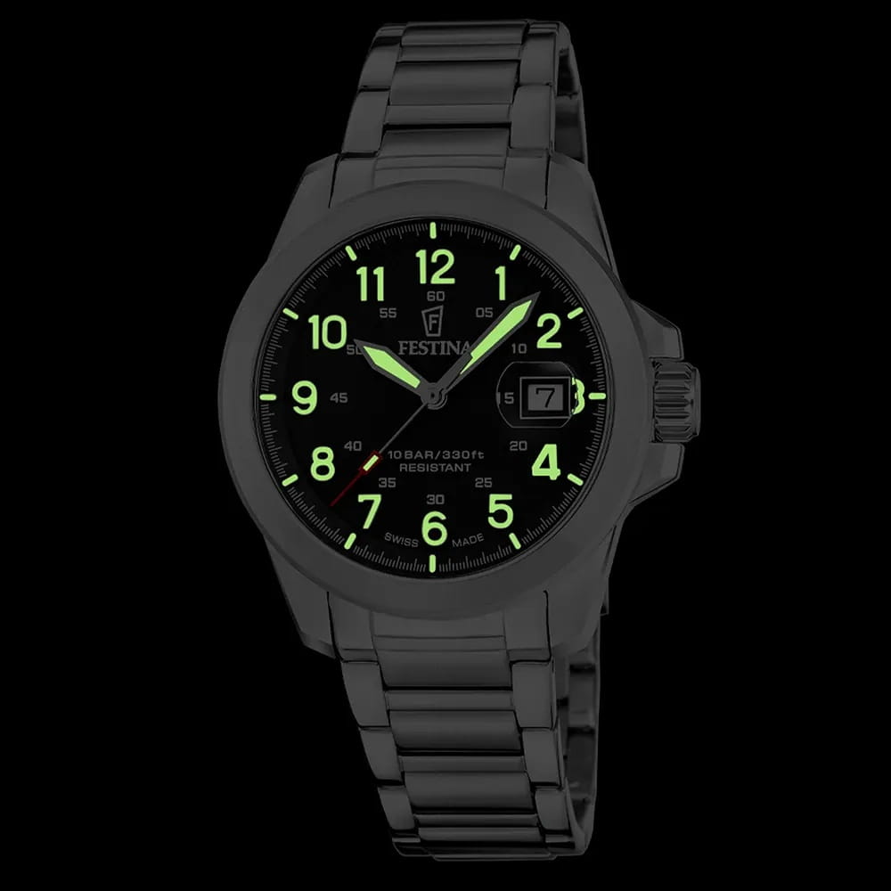 Оригинальные часы Festina Festina Swiss Made F20081/4 кварцевые калибр механизма  ronda 715 общий вид