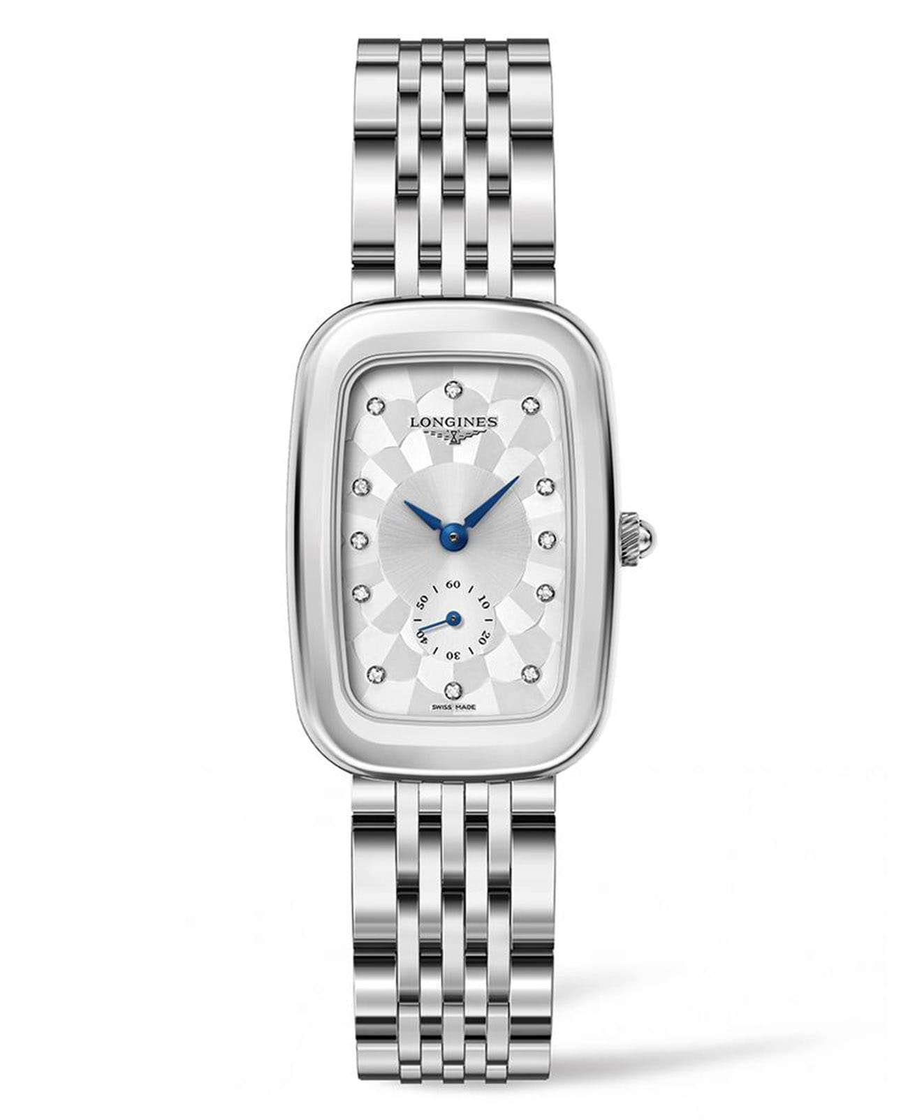 Longines Longines Equestrian Boucle L6.143.4.77.6  L61434776 кварцевые женские часы белый циферблат, браслет нержавеющая сталь — вид спереди