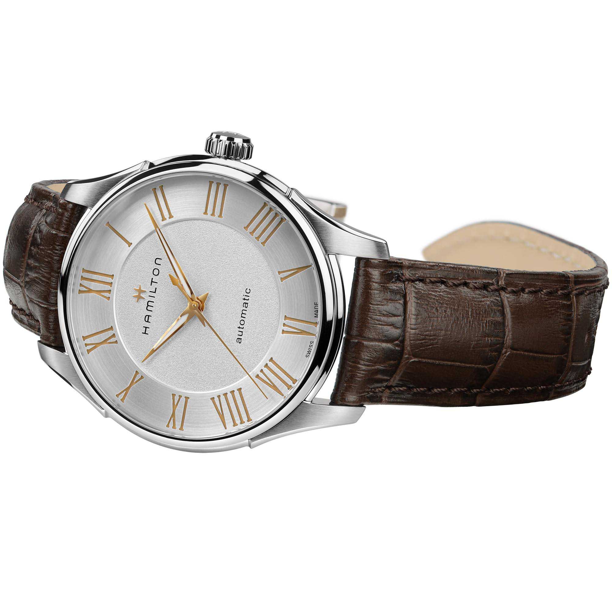 Hamilton Hamilton Jazzmaster Auto H42535550 мужские часы белый циферблат на запястье