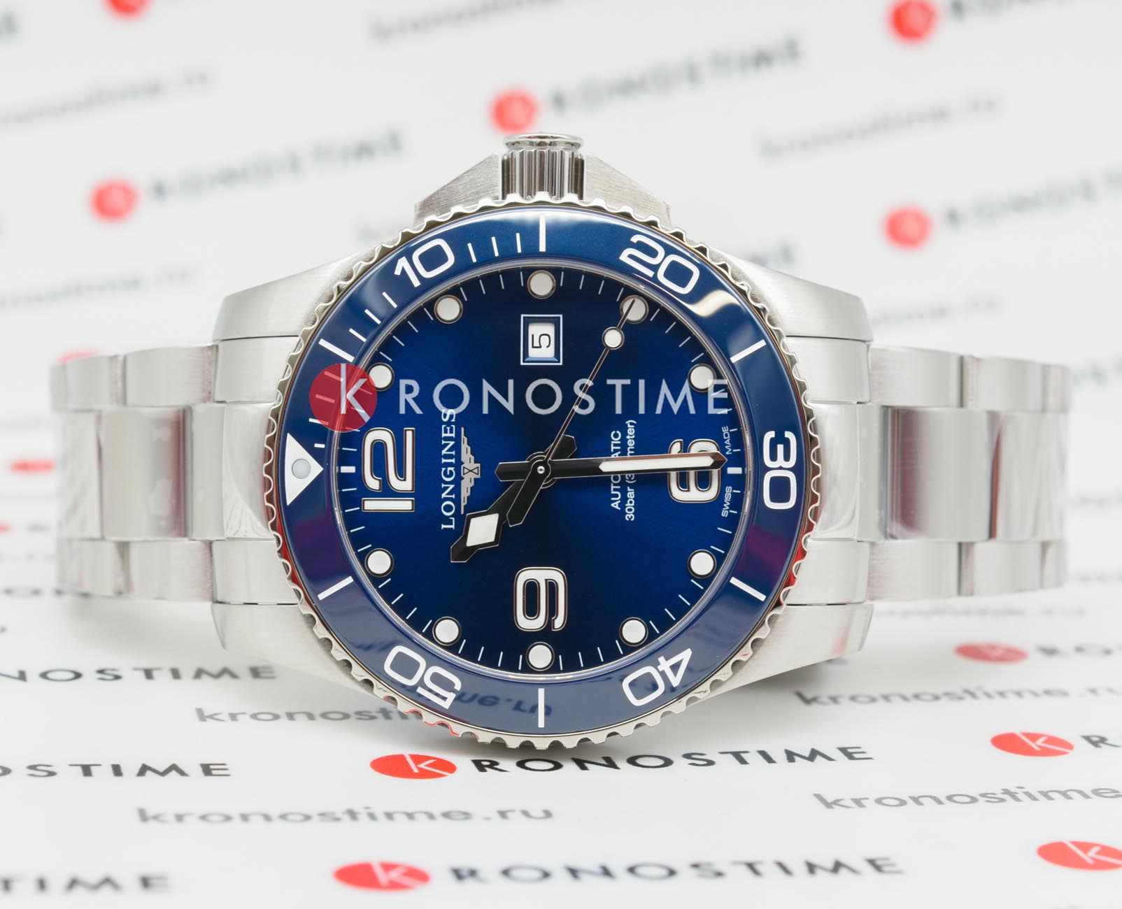 Longines Longines HydroConquest L3.782.4.96.6 , наручные мужские часы фото под углом