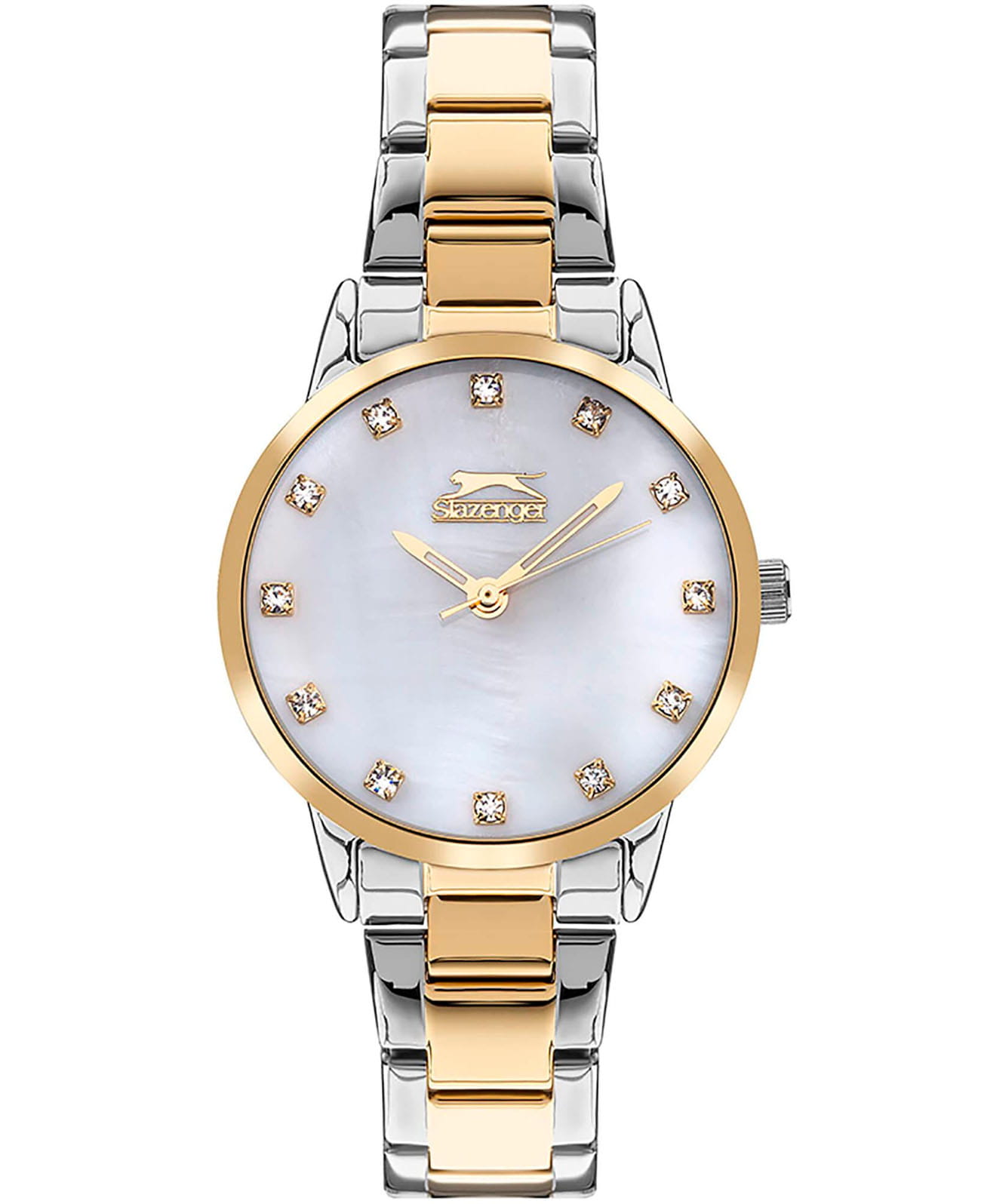 Slazenger Slazenger SL.09.2071.3.07  SL.09.2071.3.07 кварцевые женские часы перламутровый циферблат, браслет суперметалл с ip покрытием — вид спереди