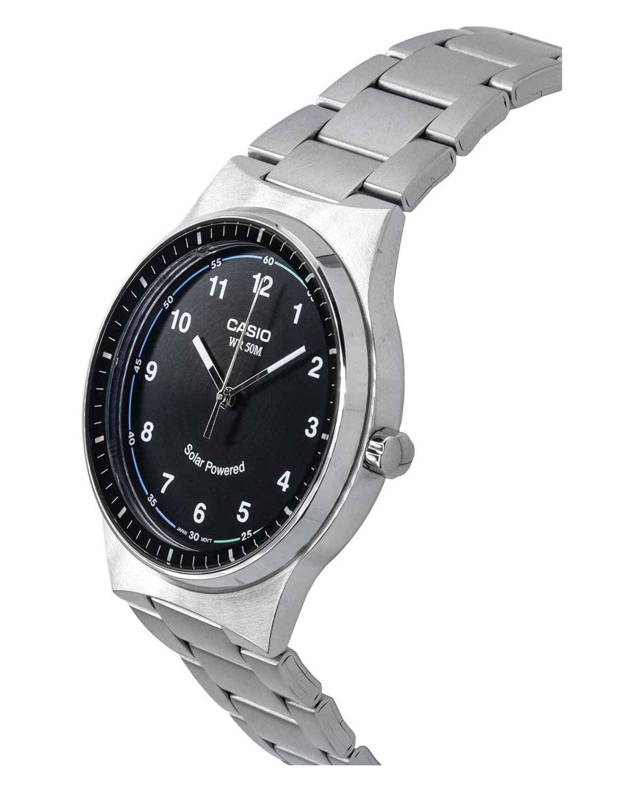 Casio Casio Collection MTP-RS105D-1B, collection япония мужские часы на браслете нержавеющая сталь боковой вид