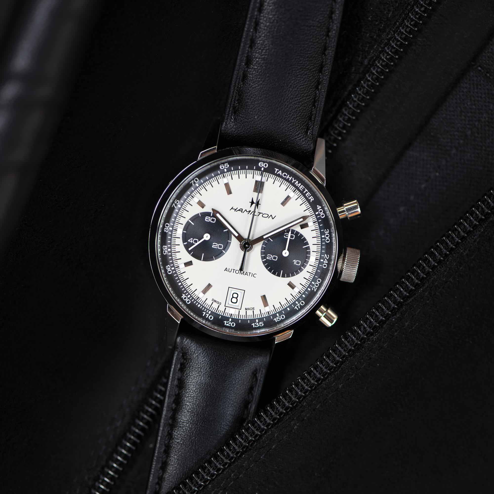 Hamilton Hamilton American Classic Intra-Matic Auto Chrono H38416711 швейцария наручные мужские часы заводная головка с логотипом Hamilton