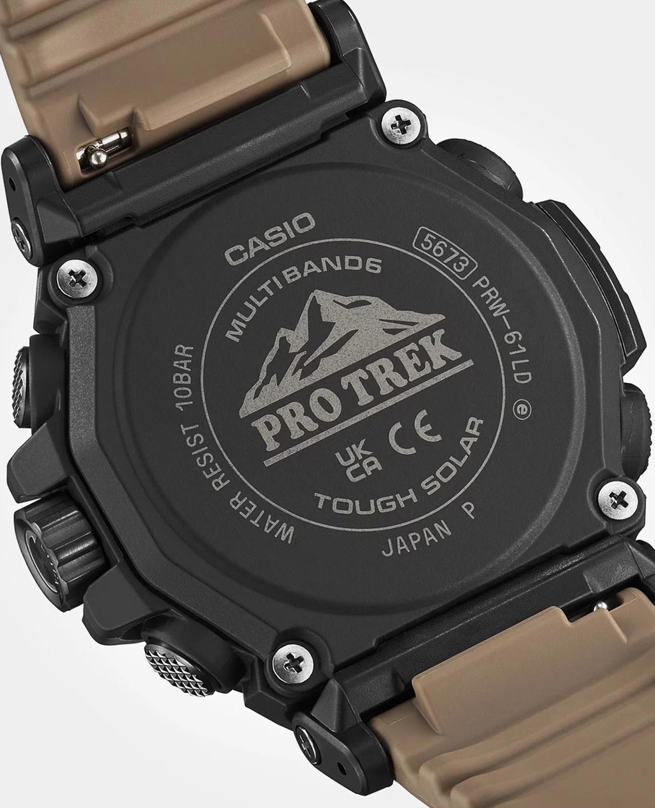 Casio Casio Pro Trek PRW-61LD-5, pro trek япония мужские часы на браслете полимер боковой вид