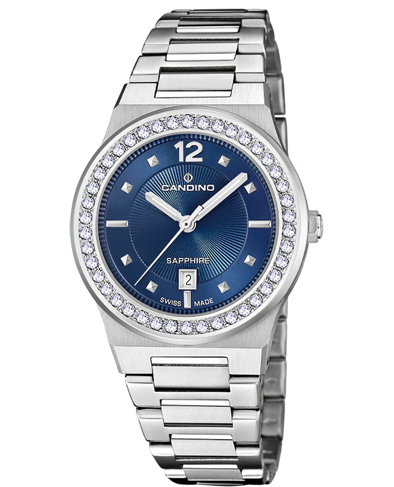 Candino Candino Lady Elegance C4749/C  C4749/C кварцевые женские часы синий циферблат, браслет нержавеющая сталь — вид спереди