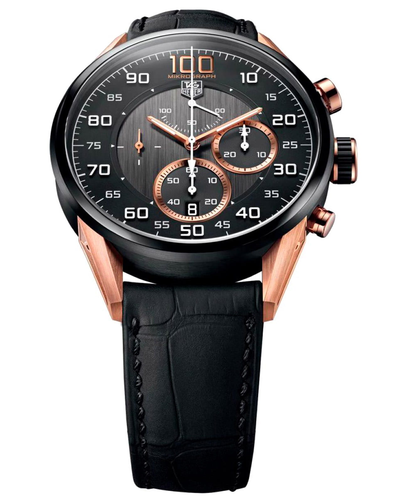 TAG Heuer TAG Heuer Carrera CAR5A50.FC6319  CAR5A50.FC6319 механические мужские часы  циферблат, браслет кожа + каучук — вид спереди