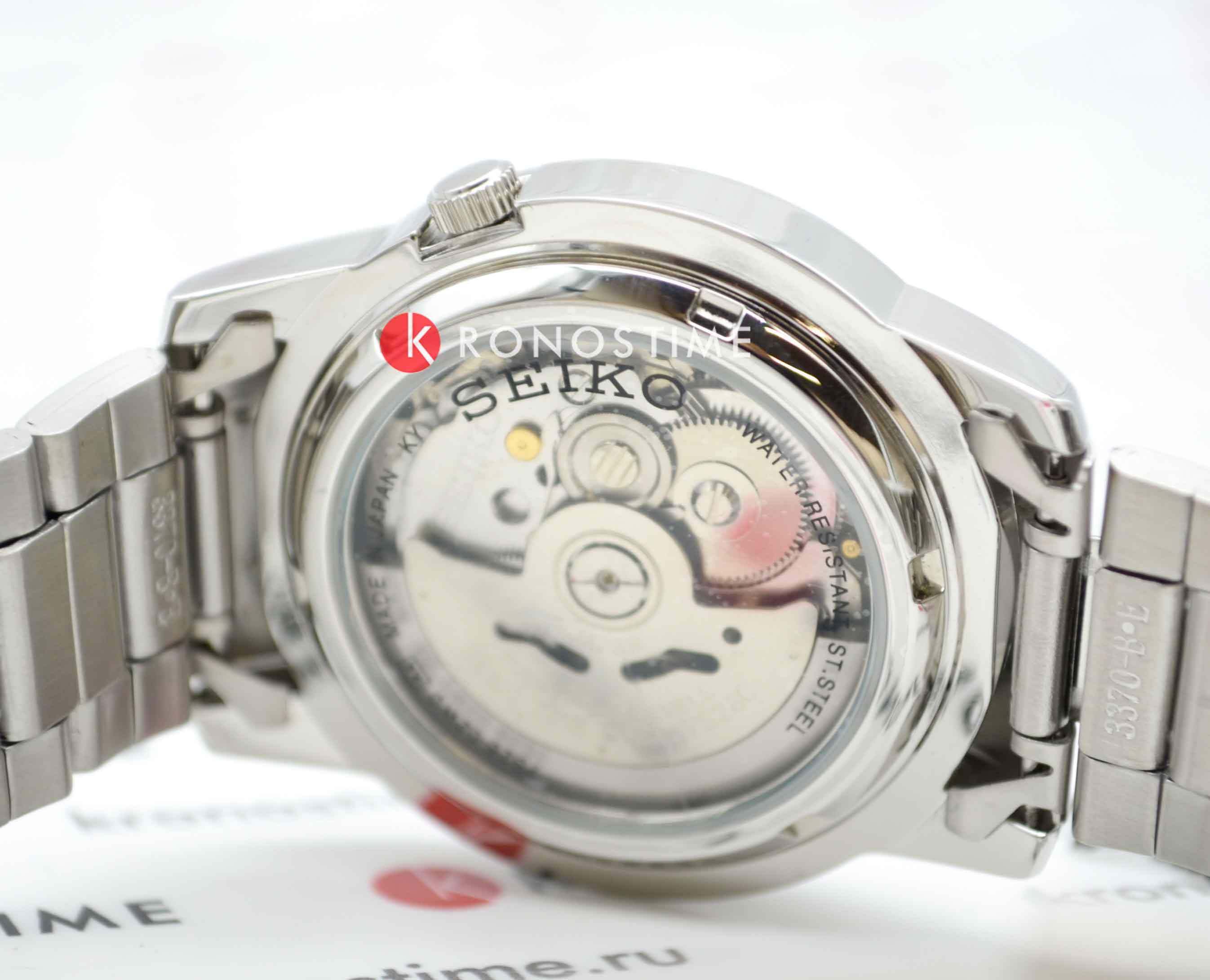 Seiko Seiko 5 Regular SNKK31J1 механические мужские часы часы крупный план черный циферблата