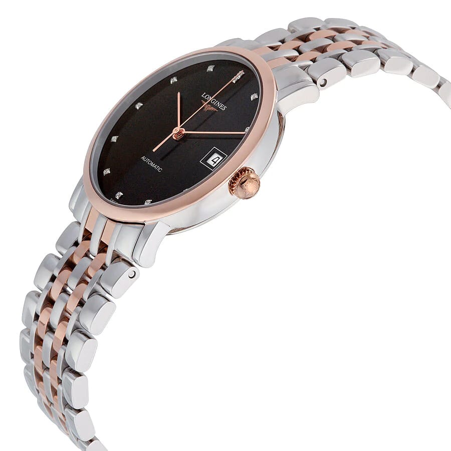 Longines Longines Elegant Collection L4.809.5.57.7, elegant collection швейцария женские часы на браслете нержавеющая сталь + золото 18к боковой вид