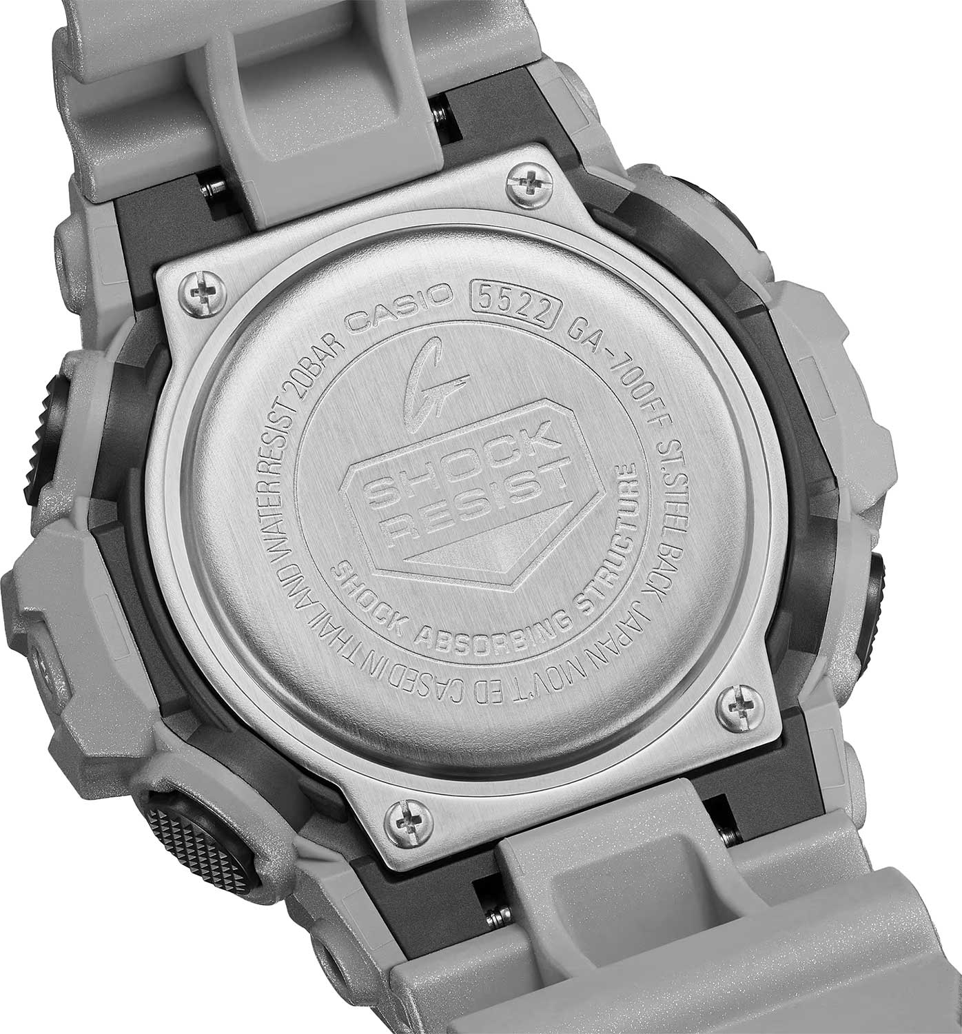 Casio Casio G-Shock GA-700FF-8ADR электронные мужские часы часы крупный план серебристый циферблата
