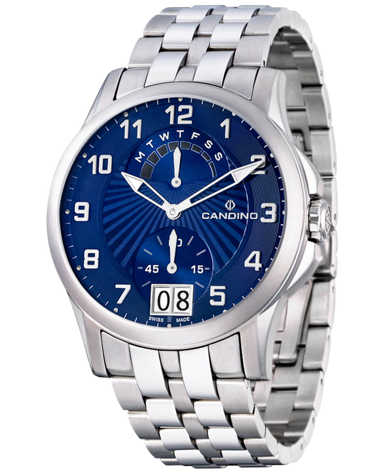 Candino Candino Gents Classic C4389/B  C4389/B кварцевые мужские часы синий циферблат, браслет нержавеющая сталь — вид спереди