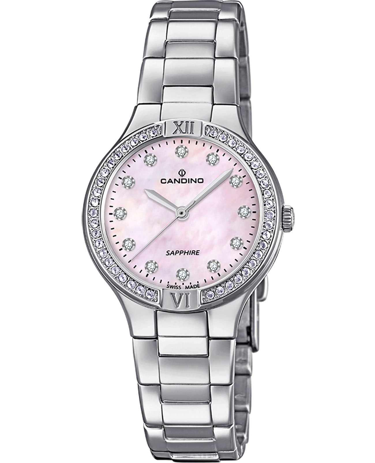 Candino Candino Lady Petite C4626/5  C4626/5 кварцевые женские часы розовый циферблат, браслет нержавеющая сталь — вид спереди