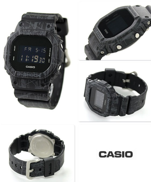 Casio Casio G-Shock DW-5600SL-1E DW-5600, наручные мужские часы фото под углом