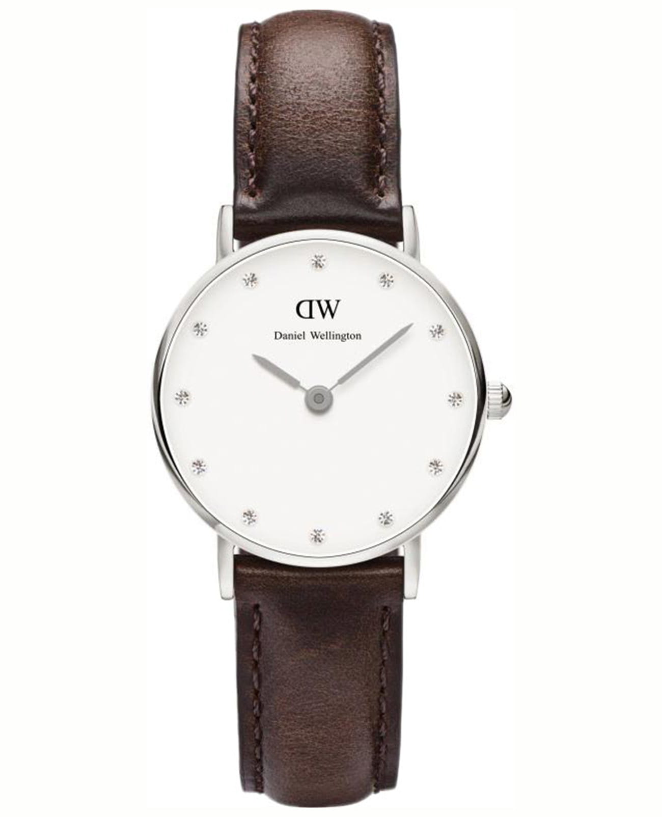 Daniel Wellington Daniel Wellington Classic Bristol DW00100070  DW00100070 кварцевые женские часы белый циферблат, браслет кожаный — вид спереди