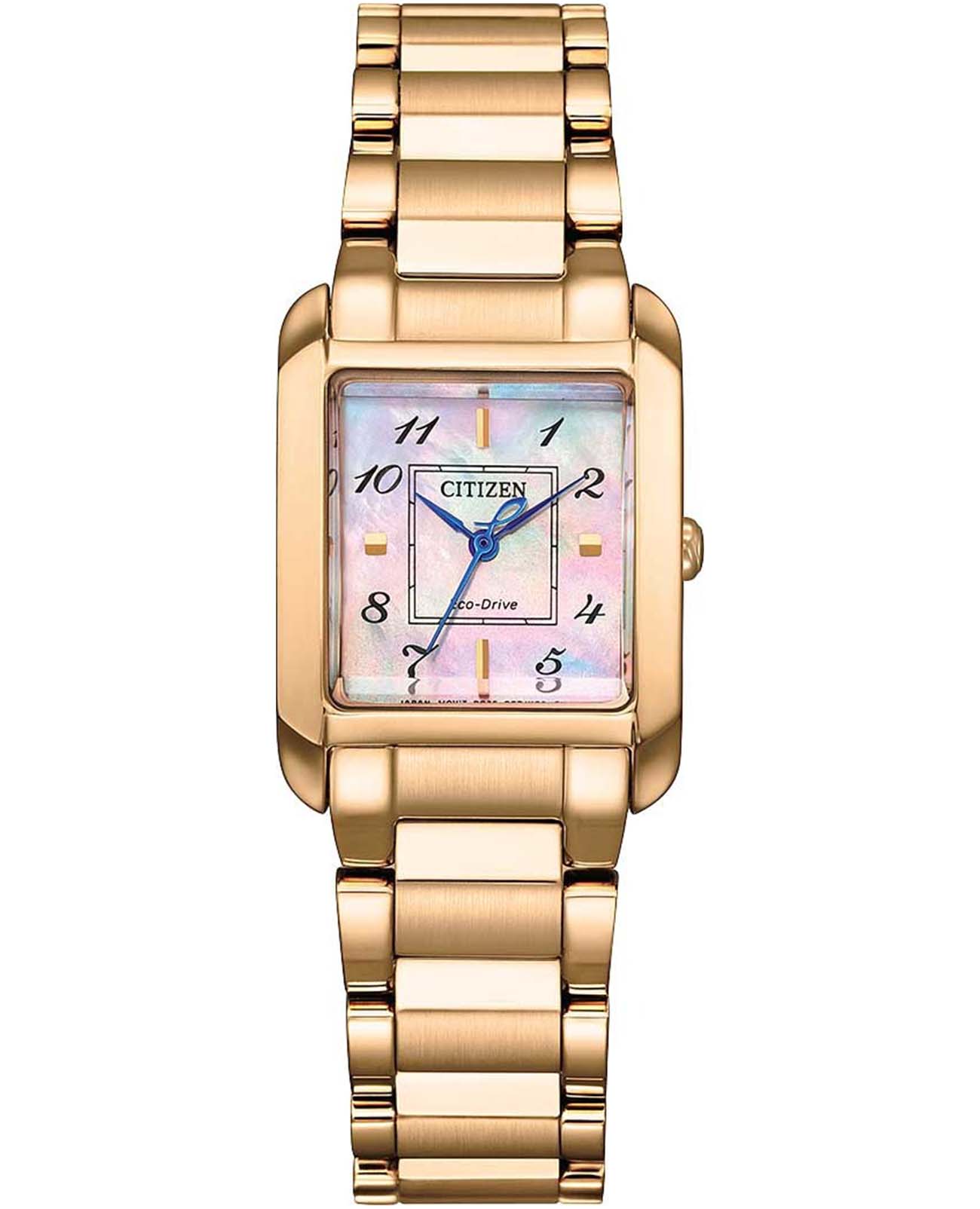 Citizen Citizen Citizen L EW5603-89Y  EW5603-89Y кварцевые женские часы перламутровый циферблат, браслет нержавеющая сталь с ip-покрытием — вид спереди