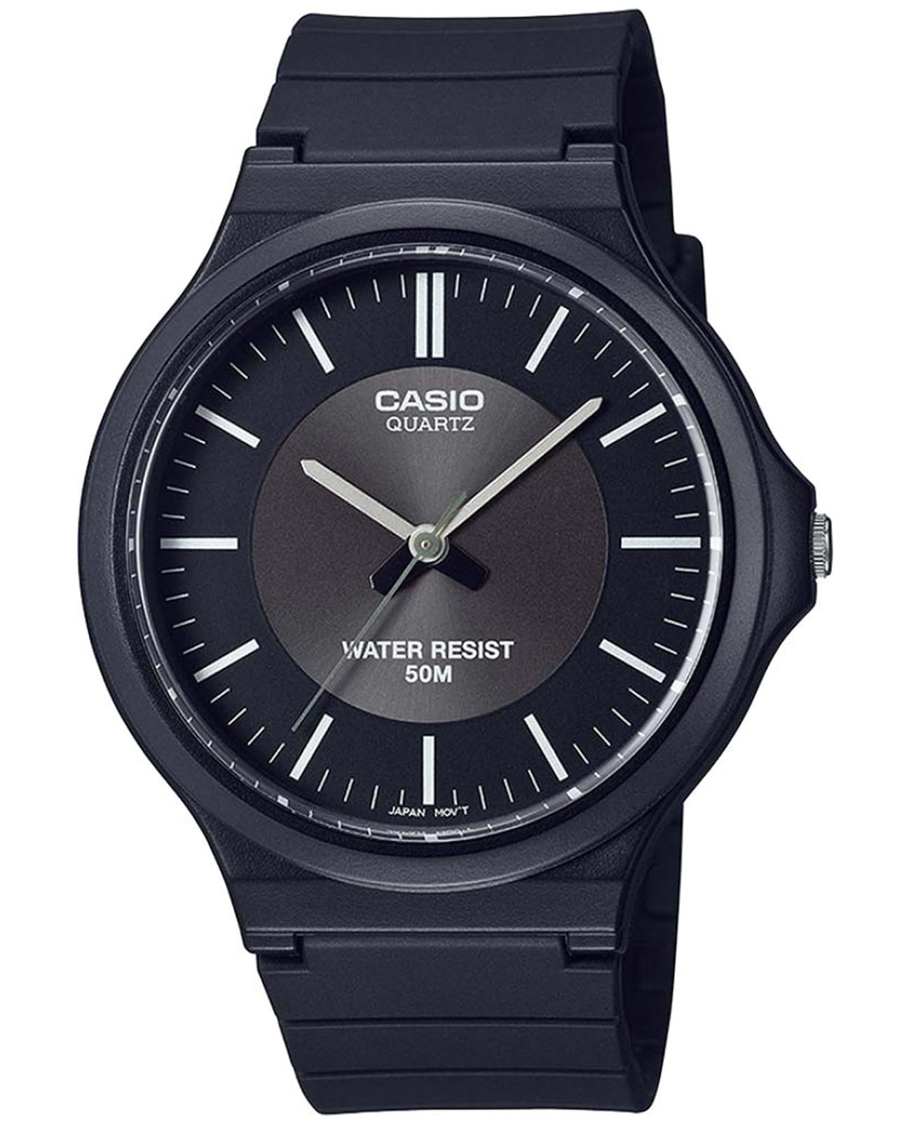Casio Casio Collection MW-240-1E3  MW-240-1E3VEF кварцевые мужские часы черный циферблат, браслет пластик — вид спереди