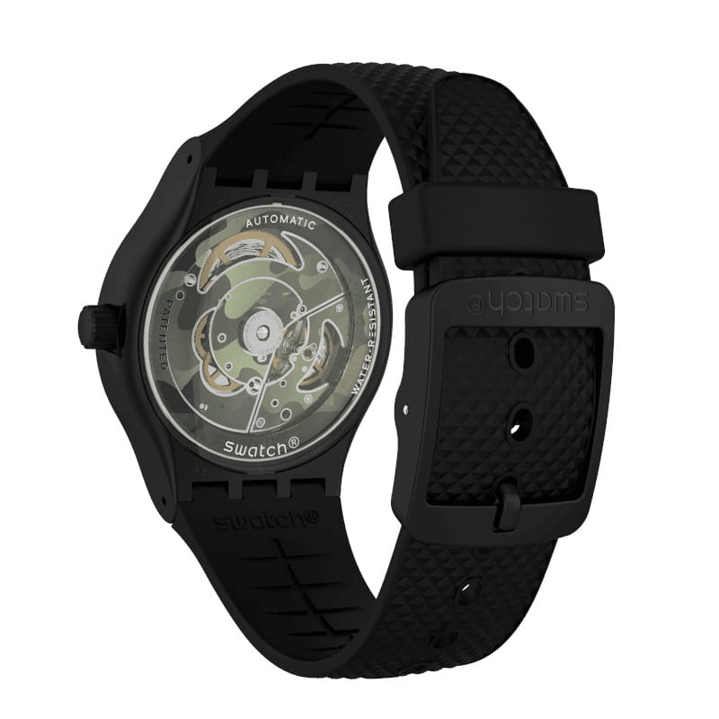 Swatch Swatch Sistem51 SUTB407, system51 швейцария мужские часы на браслете силикон боковой вид